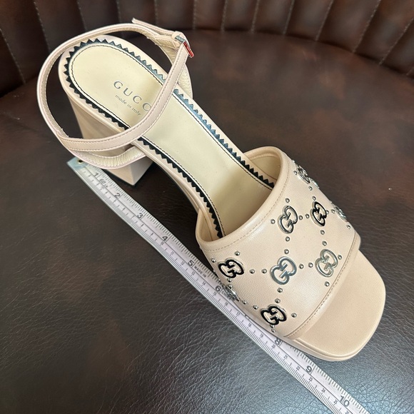 Gucci Interlocking G Heel Sandals Size 39 - Picture 8 of 9
